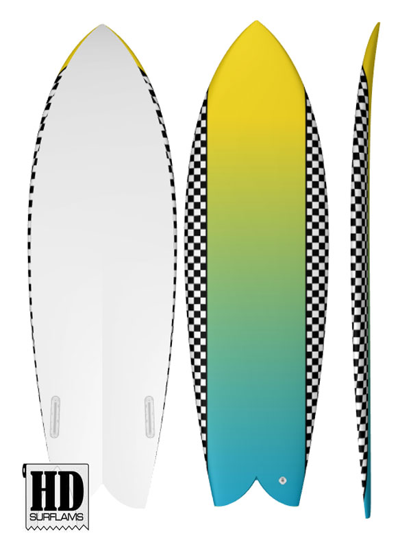 RACING INLAY ART PRINTED LAMINA SPECIAL FIBERCLOTH FOR SURFBOARD GLASS-IN POLY-RESIN