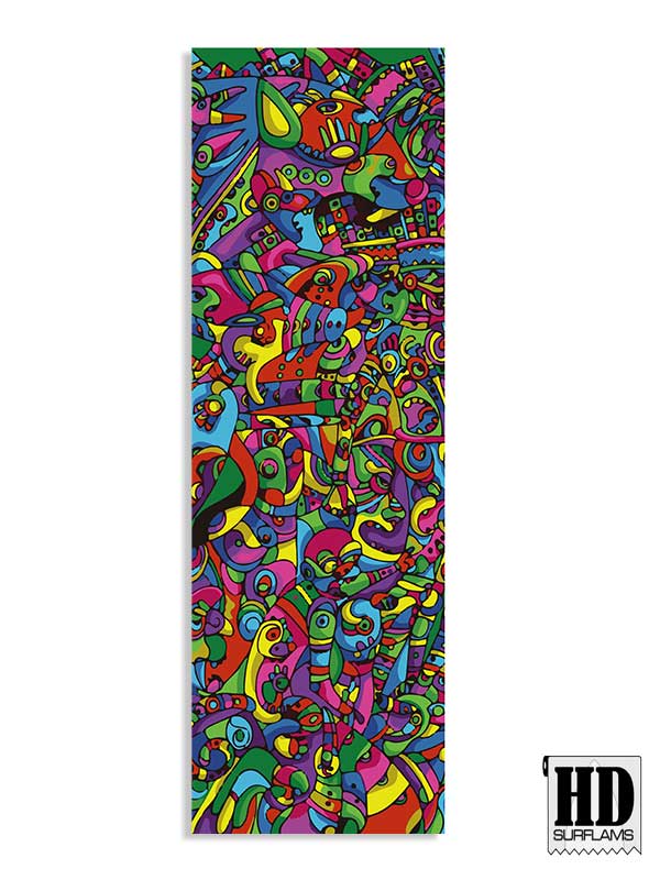 5 DE JUNIO INLAY ART PRINTED LAMINA SPECIAL FIBERCLOTH FOR SURFBOARD GLASS-IN POLY-RESIN