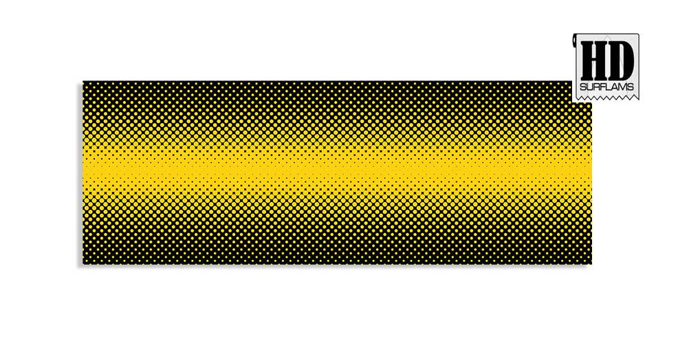YELLOW POINTS INLAY ART PRINTED LAMINA CLOTH FOR SURFBOARD POLY-RESINS