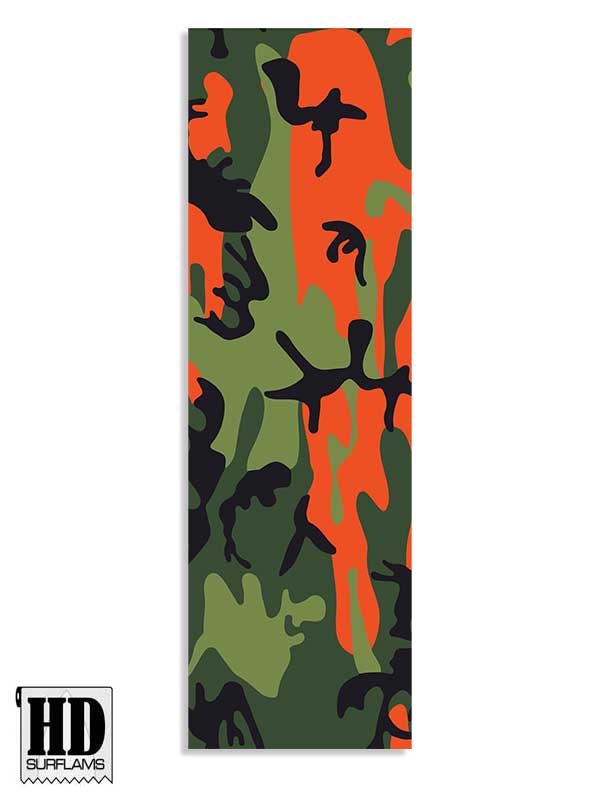 ORANGE CAMO Surfboard Inlay Polyester & Epoxy Resin