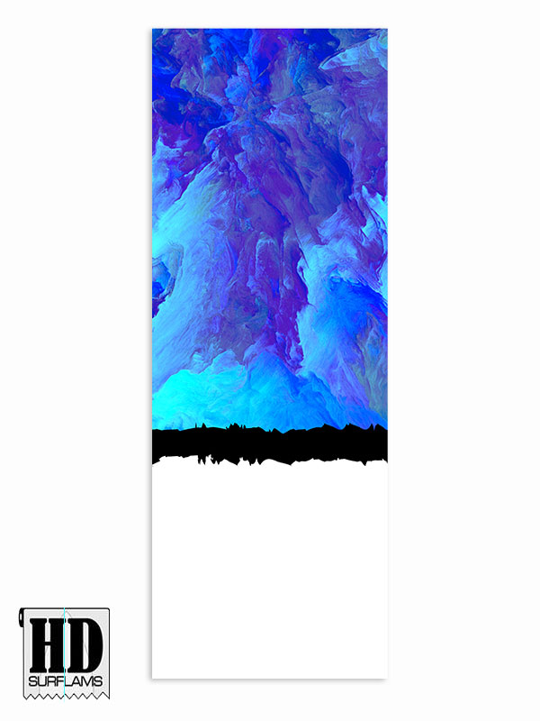 HALF BLUE POWDER INLAY ART PRINTED LAMINA SPECIAL FIBERCLOTH FOR SURFBOARD GLASS-IN POLY-RESIN