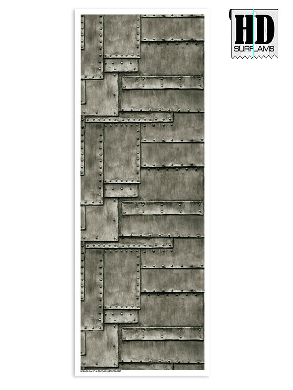 METAL PLATES INLAY ART PRINTED LAMINA SPECIAL FIBERCLOTH FOR SURFBOARD GLASS-IN POLY-RESIN