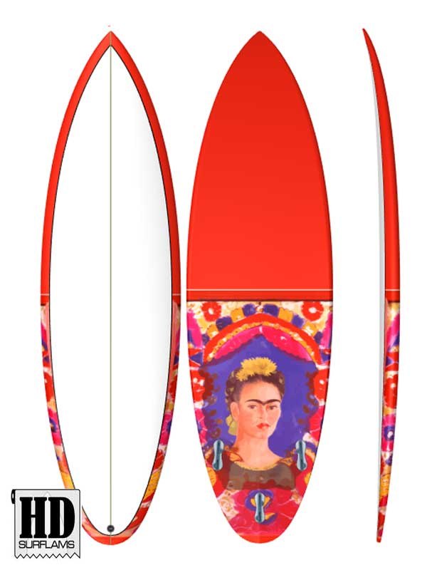 FRIDA SURFBOARD INLAY POLYESTER & EPOXY RESINS