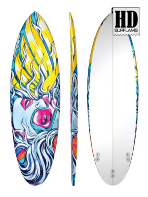 BONDI BEACH INLAY ART PRINTED LAMINA SPECIAL FIBERCLOTH FOR SURFBOARD GLASS-IN POLY-RESIN