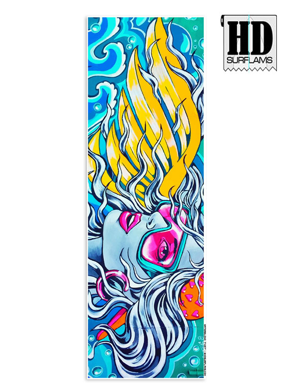 BONDI BEACH INLAY ART PRINTED LAMINA SPECIAL FIBERCLOTH FOR SURFBOARD GLASS-IN POLY-RESIN - Image 2