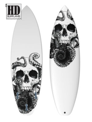 BACK TO MY ROOTS INLAY ART PRINTED LAMINA SPECIAL FIBERCLOTH FOR SURFBOARD GLASS-IN POLY-RESIN