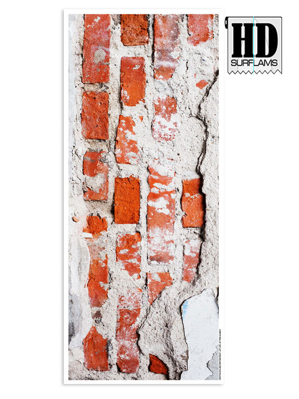 BRICK WALL INLAY ART PRINTED LAMINA SPECIAL FIBERCLOTH FOR SURFBOARD GLASS-IN POLY-RESIN - Image 2