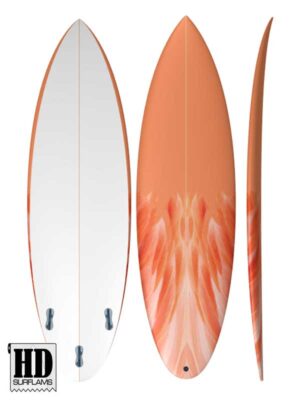 FEATHERS TAIL INLAY PRINTED LAMINA ART FOR SURFBOARD POLY-RESINS