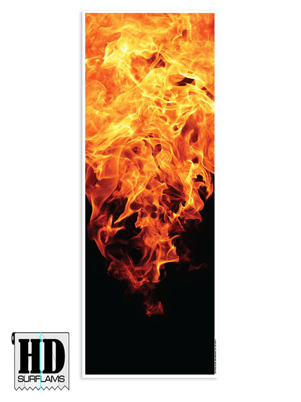 FLAMES INLAY ART PRINTED LAMINA SPECIAL FIBERCLOTH FOR SURFBOARD GLASS-IN POLY-RESIN - Image 2