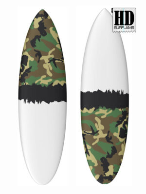 HALFCAMO GREEN INLAY ART PRINTED LAMINA SPECIAL FIBERCLOTH FOR SURFBOARD GLASS-IN POLY-RESIN