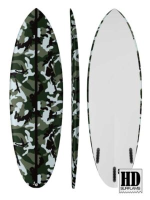 HS CAMO INLAY ART PRINTED LAMINA SPECIAL FIBERCLOTH FOR SURFBOARD GLASS-IN POLY-RESIN