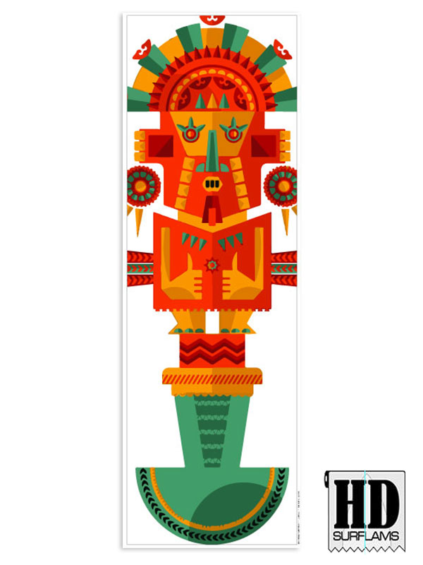 INCA TUMI 2 INLAY ART PRINTED LAMINA SPECIAL FIBERCLOTH FOR SURFBOARD GLASS-IN POLY-RESIN - Image 2