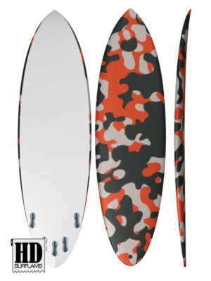 REDLAND CAMO INLAY ART PRINTED LAMINA SPECIAL FIBERCLOTH FOR SURFBOARD GLASS-IN POLY-RESIN