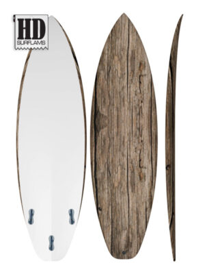 WOODY INLAY ART PRINTED LAMINA SPECIAL FIBERCLOTH FOR SURFBOARD GLASS-IN POLY-RESIN