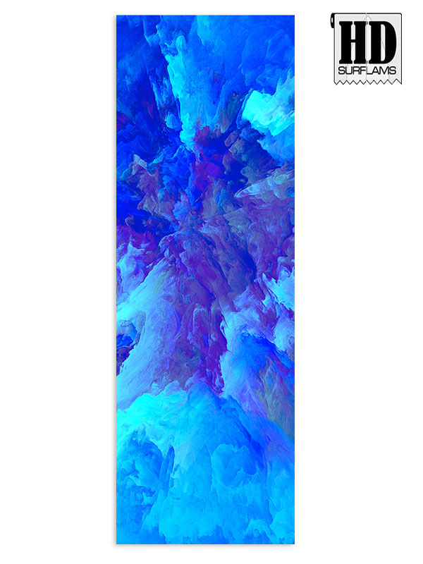 BLUE POWDER INLAY ART PRINTED LAMINA SPECIAL FIBERCLOTH FOR SURFBOARD GLASS-IN POLY-RESIN - Image 2