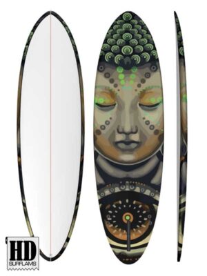 BUDA INLAY ART PRINTED LAMINA CLOTH FOR SURFBOARD POLY-RESINS