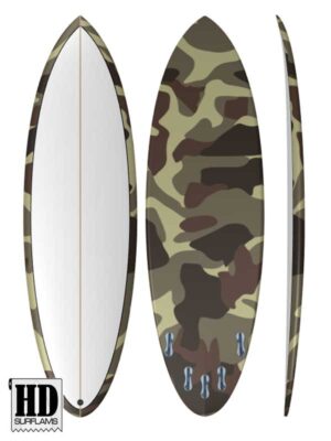 CAMO 20 INLAY ART PRINTED LAMINA SPECIAL FIBERCLOTH FOR SURFBOARD GLASS-IN POLY-RESIN