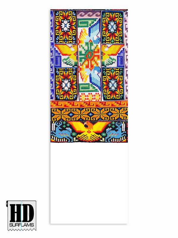 HALF CHAKIRA WHICHOL INLAY ART PRINTED LAMINA SPECIAL FIBERCLOTH FOR SURFBOARD GLASS-IN POLY-RESIN - Image 2
