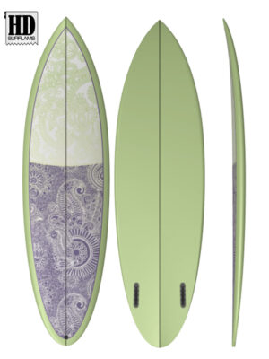 MANDALAS INLAY PRINTED LAMINA ART FOR SURFBOARD POLY-RESINS