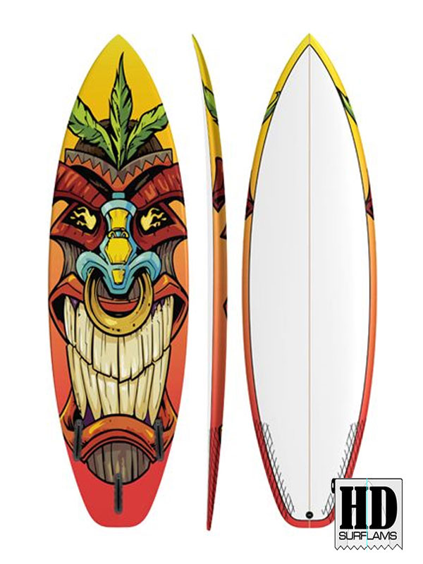 ISLANDER 1 INLAY ART PRINTED LAMINA SPECIAL FIBERCLOTH FOR SURFBOARD GLASS-IN POLY-RESIN - Image 2
