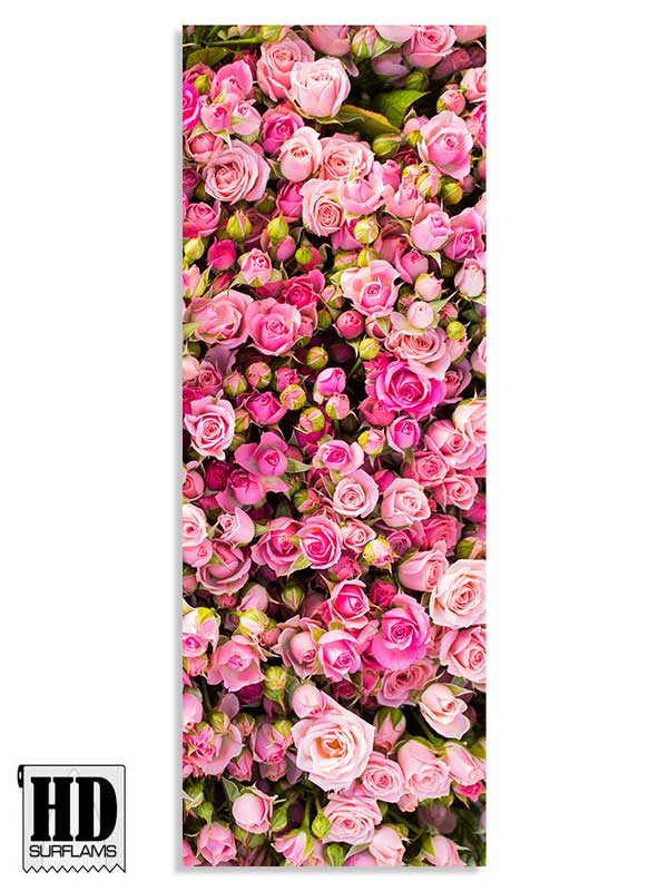 PINK ROSES INLAY ART PRINTED LAMINA SPECIAL FIBERCLOTH FOR SURFBOARD GLASS-IN POLY-RESIN - Image 2