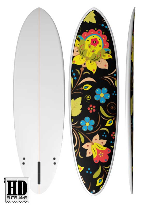 RUSSIAN STYLE INLAY ART PRINTED LAMINA CLOTH FOR SURFBOARD POLY-RESINS