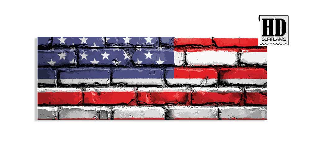 USA FLAG 2 INLAY PRINTED LAMINA CLOTH ART FOR SURFBOARD POLY-RESINS - Image 3