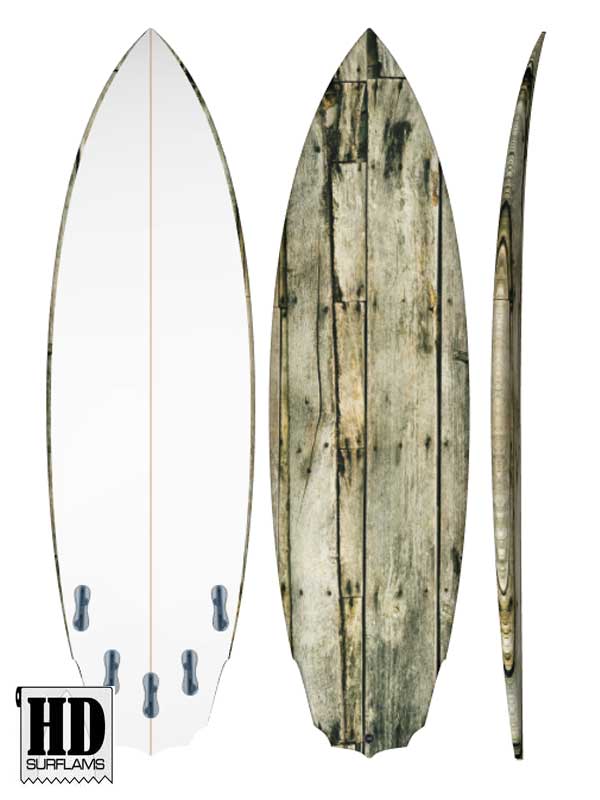 WOODEN STAINS INLAY ART PRINTED LAMINA CLOTH FOR SURFBOARD POLY-RESINS - Image 2